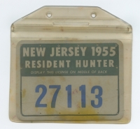 Vintage 1955 New Jersey Hunting License in Case