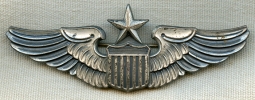 Circa 1956 USAF Senior Pilot Wing in Plated Brass by Vanguard
