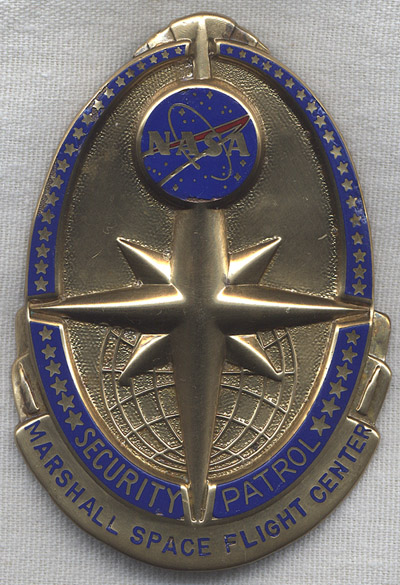 Rare 1960s NASA Security Patrol Badge from the Marshall Space Flight  Center: Flying Tiger Antiques Online Store