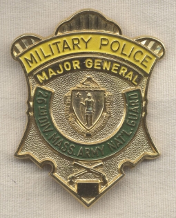 1964 26th Div. Mass. Army Natl Guard Presentation Military Police Badge to Mjr. Gen. Turner