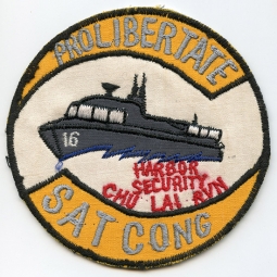 Great ca 1968 US Navy Harbor Security Chu Lai RVN Jacket Patch Saigon-Made