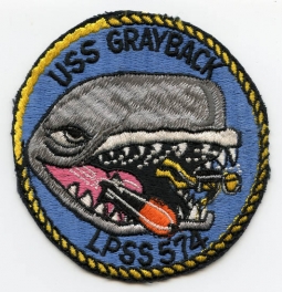 Circa 1969 USS Grayback LPSS-574 Patch