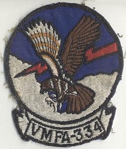 Circa 1970 VMFA-334 Jacket Patch