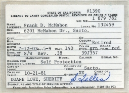 Ca. 1980 Sacramento County, CA Honorary Deputy Sheriff Badge in Wallet with Credentials