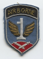 Stunning Circa 1946 German-Made US Army 1st Allied Airborne Bullion Shoulder Patch