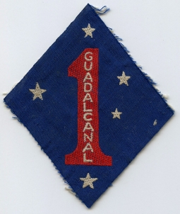 Great, Early WWII 1st Marine Division Shoulder Patch Made in Australia