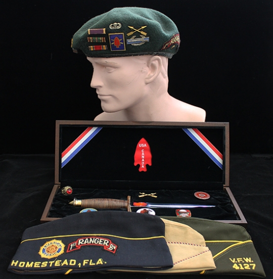 Named WWII 1st Special Service Force / 1st Rangers Veteran Grouping with \V-42 Stiletto by Case