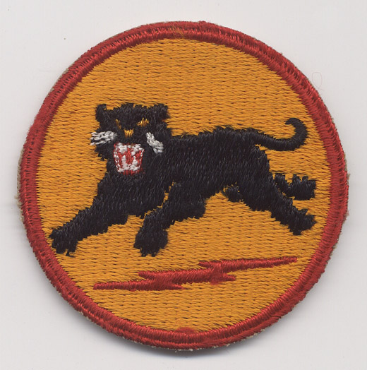 Original US ARMY WWII Black Panther 66th Infantry Division Patch 