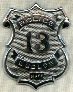 1920s-30s Ludlow, Massachusetts Police Badge