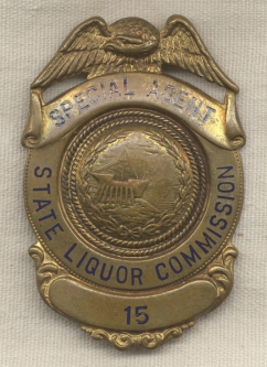 1930s New Hampshire State Liquor Commission Special Agent Badge