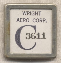 1920s Wright Aero. Corp. Worker Badge