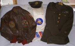 HUGE WWII CBI Patched Out A-2 Jacket Grouping <p> 22nd BS 341st BG 14th AF Bombardier