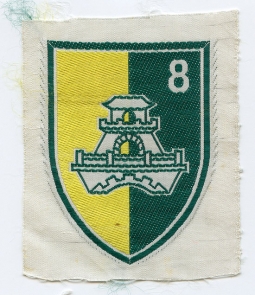 1960's ARVN 8th Engineering Battalion Bevo Weave Patch