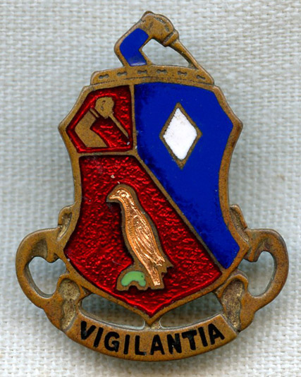 1930s DI for United States 241st Coast Artillery Regiment with Arm of Miles Standish