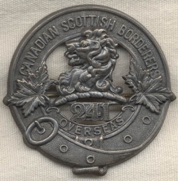 241st CEF Officers Cap Badge