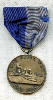 Rare USN Civil War Campaign Medal of Lt. Smith W. Nichols USS Shenandoah Fort Fisher