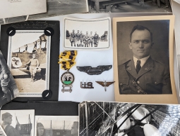 1919 Pattern US Air Service/USAC Airship Pilot Wing by BB&B with Paper Photo etc, of Pilot