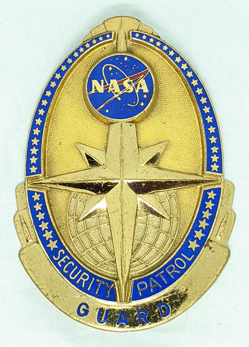 Rare & Ext.Cool Early 1960s NASA Security Patrol Guard Badge #38: Flying  Tiger Antiques Online Store