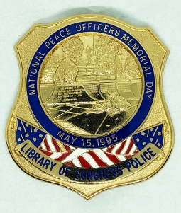 Rare 1995 #'d Library of Congress Police Nat. Peace Officers Memorial Day Commemorative Badge #635