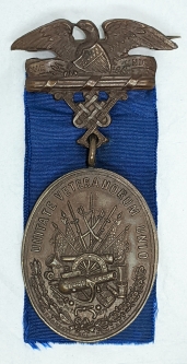 Beautiful Early UVU Union Veterans Union Medal of J M Kavanaugh 2nd Lieut Const Guards DC