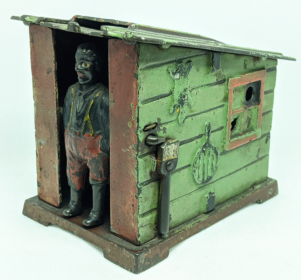 Rare Ca 1885 Cast Iron Mechanical Bank by J.E. Stevens Uncle Tom's