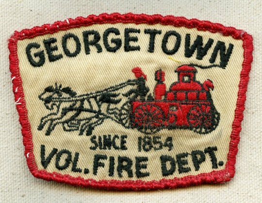 Rare 1960s-70s Georgetown, California Volunteer Fire Dept Uniform Patch