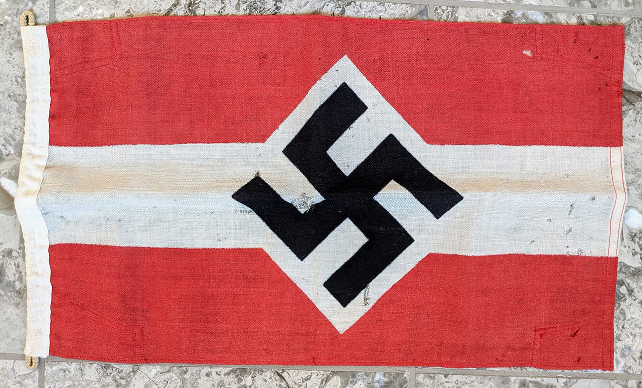 Rare Ca 1940 Hitler Youth Troop Flag with original RZM Tag: Flying Tiger  Antiques Online Store