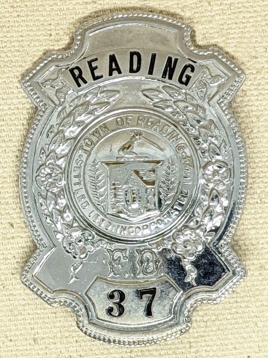 1940's Reading MA Fire Department Badge #37 by S.M.Spencer