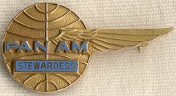 Early 1960s Pan Am Stewardess Wing by Balfour