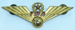 Beautiful Early 1960s TWA Trans World Airlines Captain Wing in 10K G.F. by Blackinton
