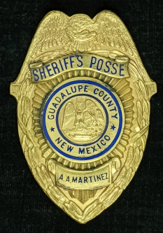 Beautiful Early 1950's Guadalupe Co NM Sheriff's Posse Badge by LAS&S