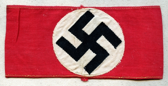 Nice Early 1930s NSKK Armband Stamped MSA Sch He For Motorsports Schule Heidelberg