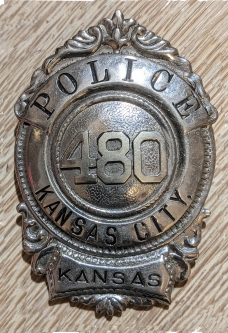 Wonderful Huge Ca 1900s-1910s Old West Kansas City KS Police Badge
