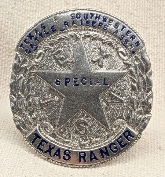 Rare 1930s-40s Special Texas Ranger Badge #33 of the Texas & Southwestern  Cattle Raisers Assn