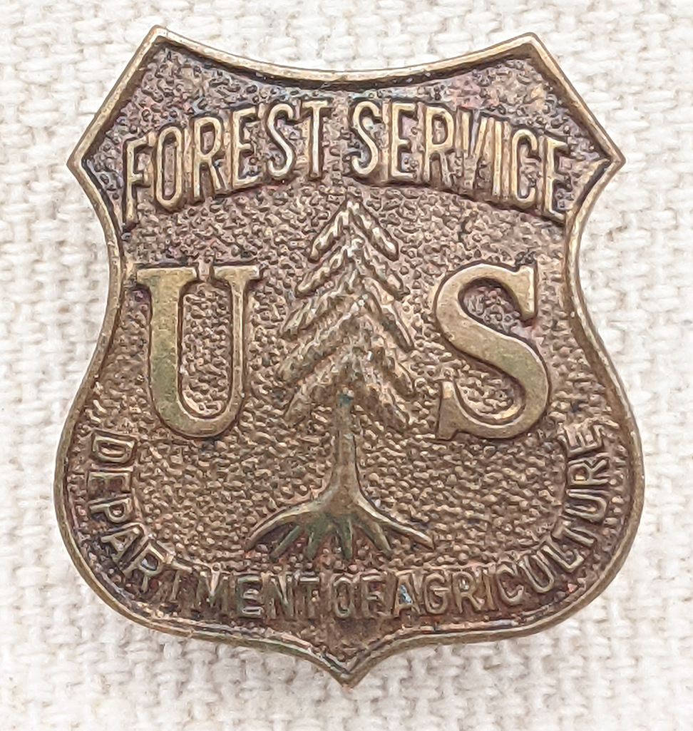Ext Rare 1920 Small size US Forest Service Badge for Supervisory