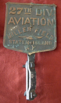 1920s US Army 27th Division, 102nd Observation Squadron Automobile Badge