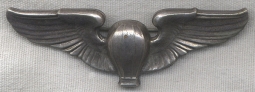 Beautiful 1930s United States Air Corps Balloon Pilot Wing by Meyer