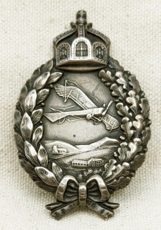 Wonderful ca 1917 Prussian Pilot Badge of Fighter Pilot Walter Gabriel, Brother of ACE Willi Gabriel