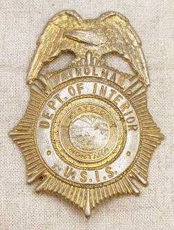 Rare 1950s-60s US Indian Service Dept of the Interior Patrolman For the State of Montana