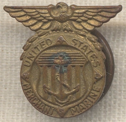 WWII US Merchant Marine Lapel Stud