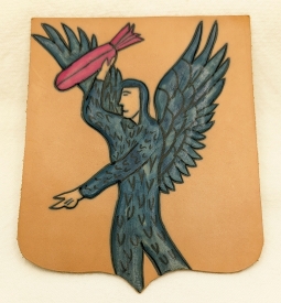 Ext Rare ca 1943 1st design 390th Bomb Group, II Bomber Cmnd, 2nd AF, Leather 4th Bomb Wing, 8th AF