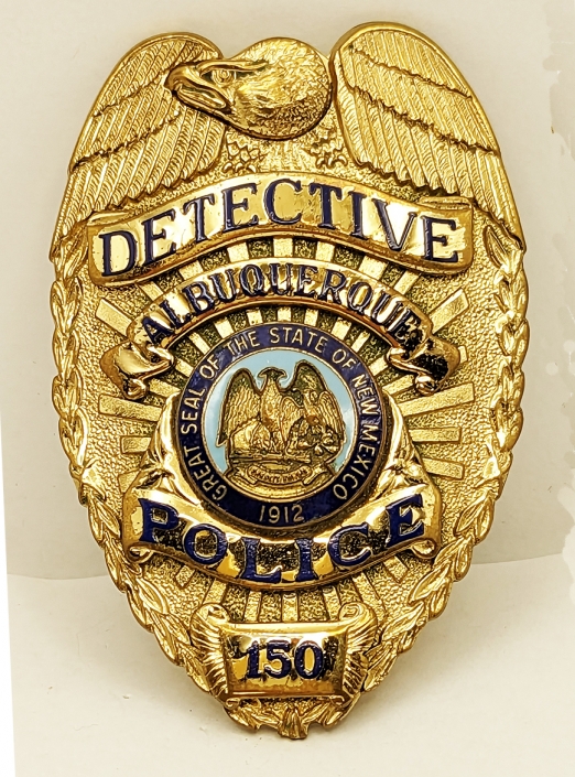 Nice 1970s-80s Albuquerque NM Police Detective Badge #150