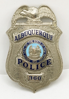 Great Late 1960s Albuquerque NM Police Badge #360 by Entenmann-Rovin
