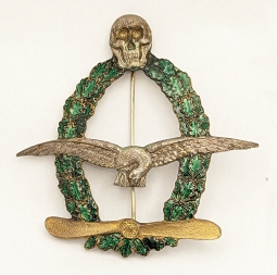Wonderful circa 1919-1920 Austrian Sports Flying Club Badge by L.F. Pramer Vienna