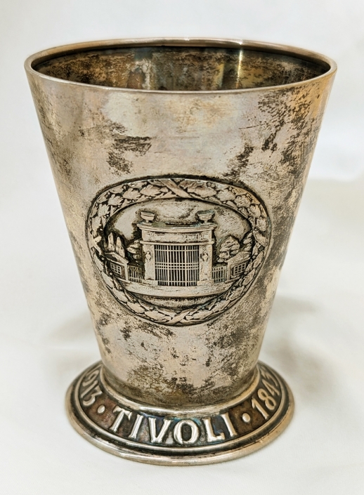 Lovely 1913 Darnish 826 Silver Cup Commemorating the 60th Anniversary of the opening of Tivoli Garde