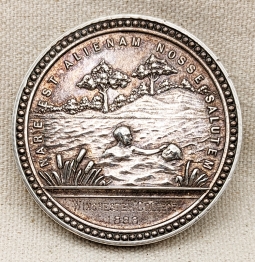 Beautiful 1896 UK Royal Humane Society Silver Life Saving Medal Awarded to Linton F.W. Willson at Wi
