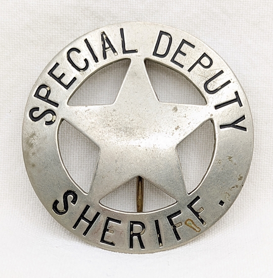 Wonderful Large Old West Special Deputy Sheriff Circle Star Badge ca 1870s-1880s