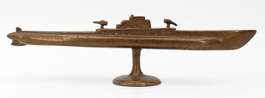 Cool Vintage 1930s - Early WWII Bronze Submarine Model From Portsmouth Naval Shipyard
