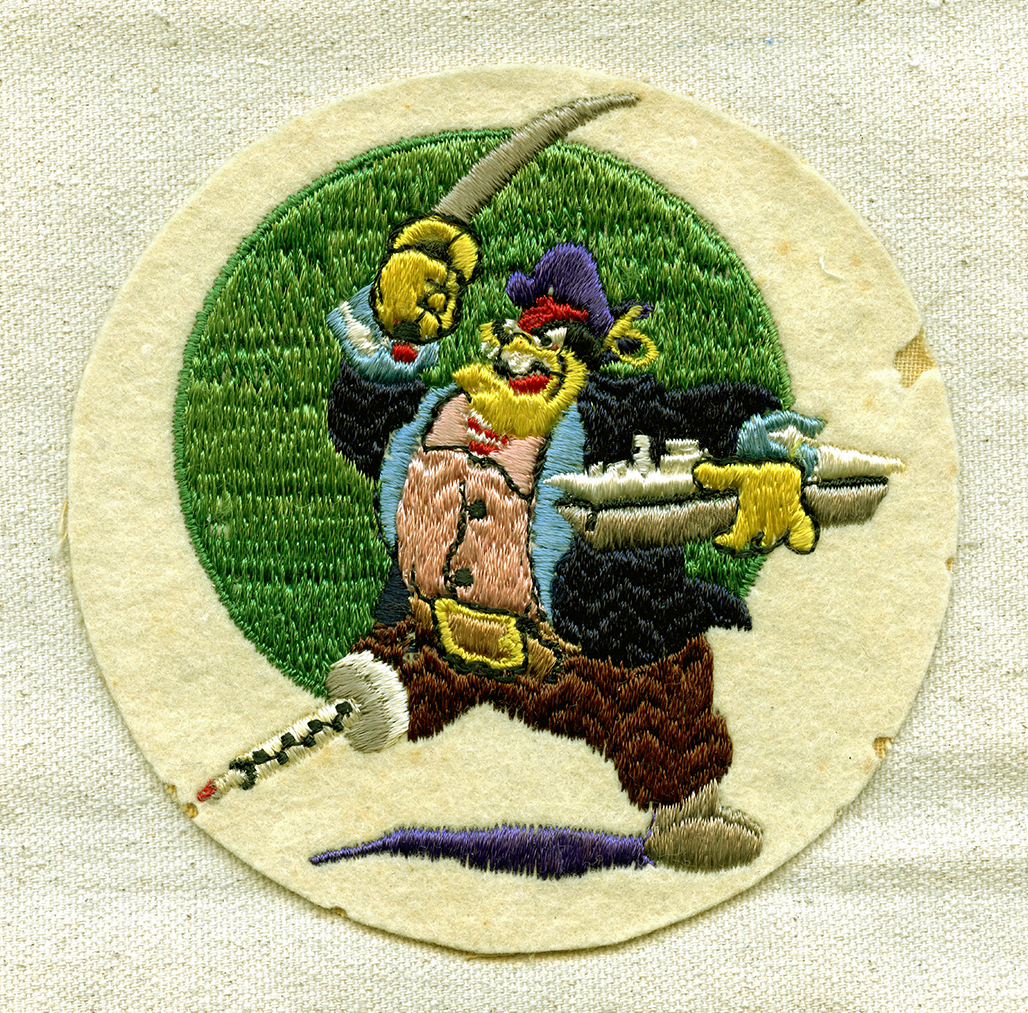 Ext Rare WWII USN VBF81 Disney Designed Peg Leg Pete Jacket Patch ca