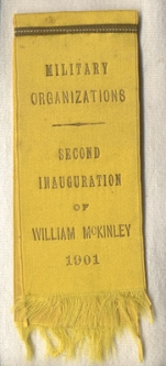 1901 Political Ribbon from 2nd Inauguration of President William McKinley<p>NOT AVAILABLE